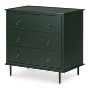 Reagan - 3 Drawer Nightstand - Deep Green - JaxCo Furniture