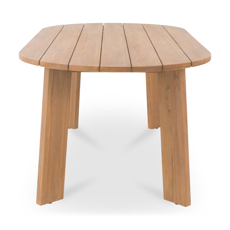 Delta - Oval Outdoor Dining Table - Natural - JaxCo Furniture