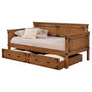 Oakdale - Wood Twin Daybed with Trundle - Rustic Honey - JaxCo Furniture