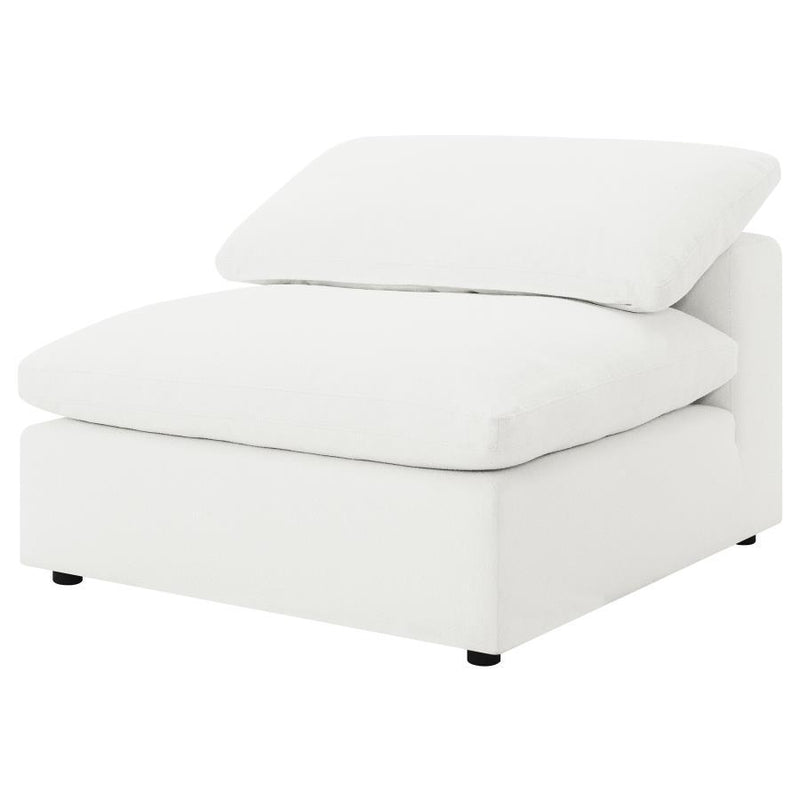 Raleigh - Boucle Upholstered Armless Chair - Ivory - JaxCo Furniture