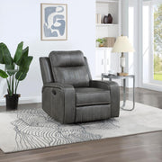 Raelynn - Upholstered Track Arm Recliner - JaxCo Furniture