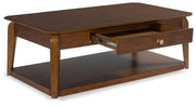 Trenmour - Medium Brown - Rectangular Cocktail Table - JaxCo Furniture