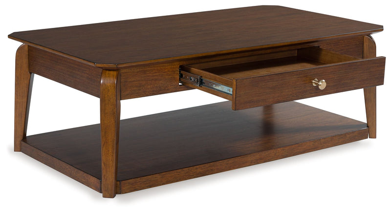 Trenmour - Medium Brown - Rectangular Cocktail Table - JaxCo Furniture