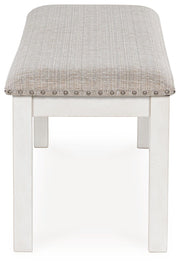 Robbinsdale - Antique White - Large Upholstered Dining Room Bench - JaxCo Furniture