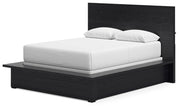 Londer - Black - Queen Panel Bed - JaxCo Furniture
