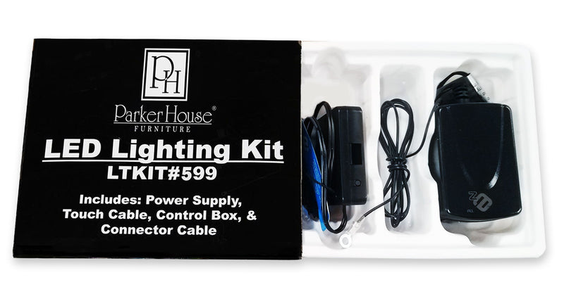 LED Lighting Kit - Power Box And LED Lighting - Black - JaxCo Furniture