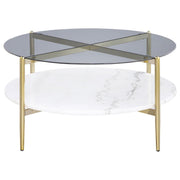 Jonelle - Round Glass Top Table - JaxCo Furniture