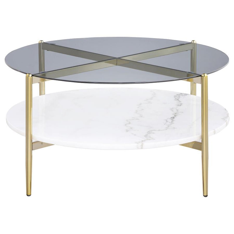 Jonelle - Round Glass Top Table - JaxCo Furniture