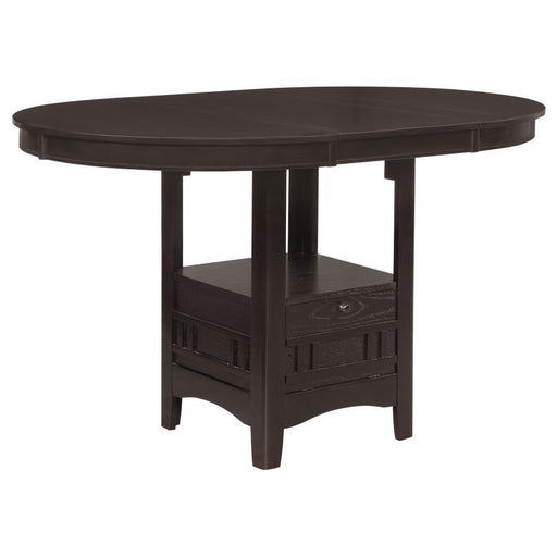 Lavon - Oval Extension Counter Dining Table - Espresso - JaxCo Furniture