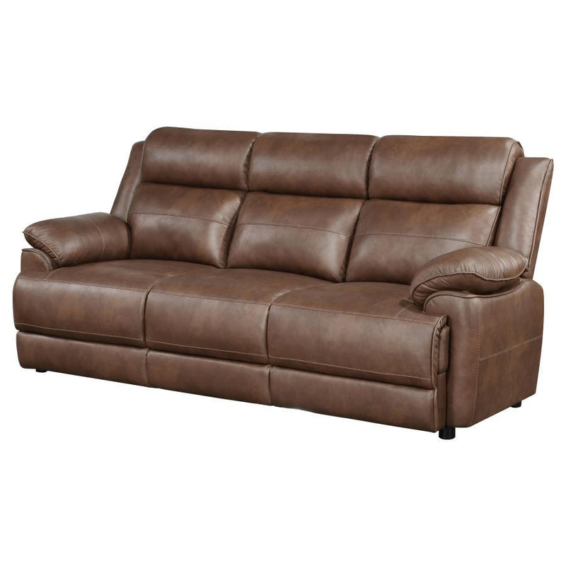 Ellington - Upholstered Padded Arm Sofa - Dark Brown - JaxCo Furniture