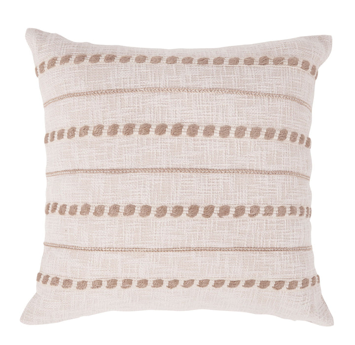 Melange - ML Lago Pillow - Ivory/Natural - JaxCo Furniture