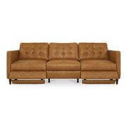 Bridgers - Leather Power Recliner Sofa - Tan - JaxCo Furniture