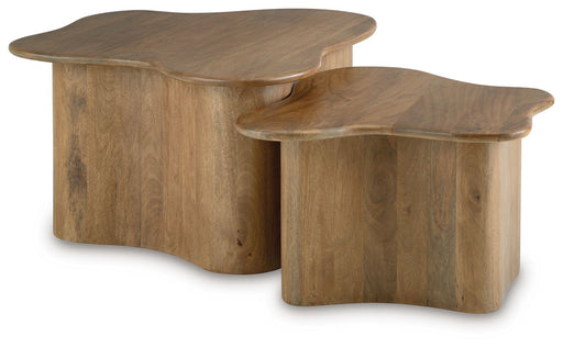 Abeford - Brown - Accent Cocktail Table (Set of 2) - JaxCo Furniture