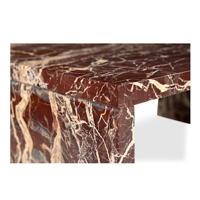 Rosa - Coffee Table - Rosso Levnato Marble - JaxCo Furniture