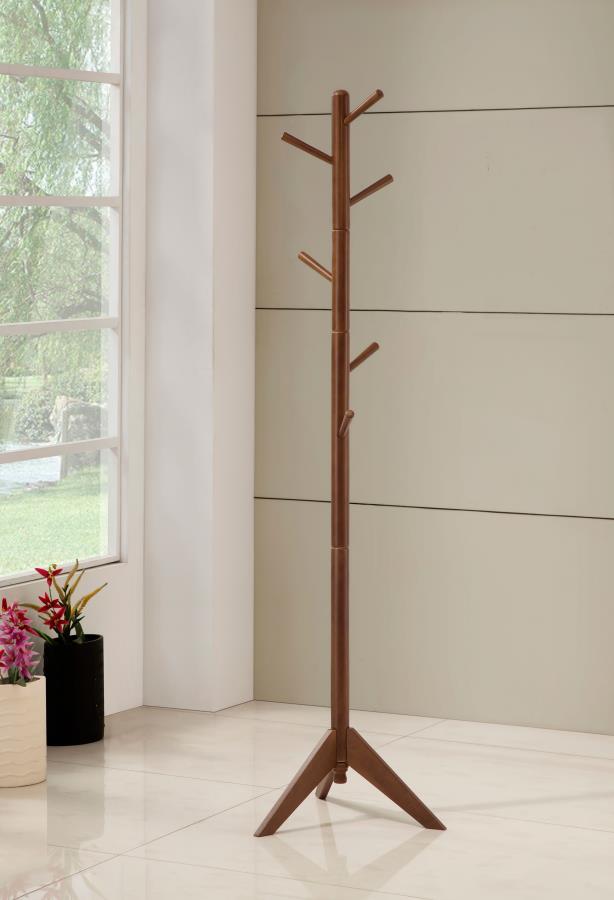 Devlin - 6 Hook Freestanding Wood Coat Rack Hat Hanger - JaxCo Furniture