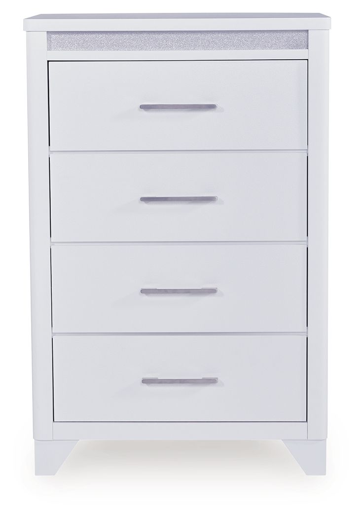 Jarlee - White - Four Drawer Chest - JaxCo Furniture