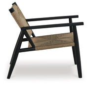 Halfmore - Black / Natural - Accent Chair - JaxCo Furniture