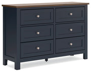 Landocken - Brown / Blue - Dresser - JaxCo Furniture