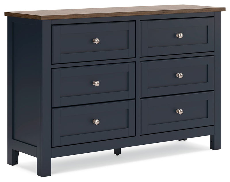 Landocken - Brown / Blue - Dresser - JaxCo Furniture