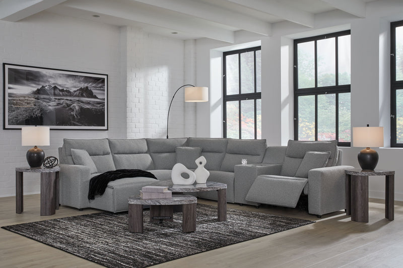 ModMax II - Salt And Pepper - Reclining Sectional - JaxCo Furniture