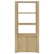 Laurelton - 3-Shelf Media Tower Tall Pier Cabinet - Light Oak - JaxCo Furniture