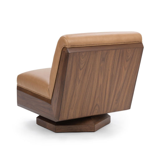 Myla - Swivel Accent Chair - Light Brown - JaxCo Furniture