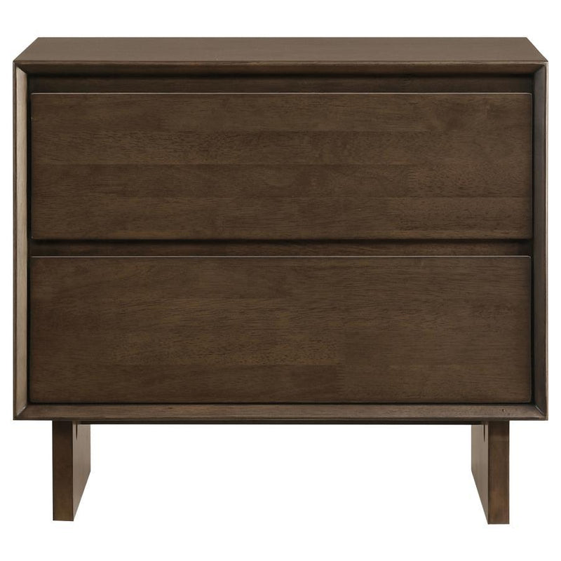 Glenwood - 2-Drawer Nightstand Bedside Table - Warm Brown - JaxCo Furniture
