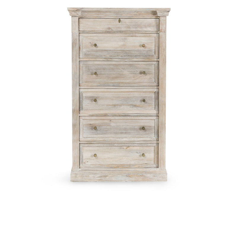 Adelaide - 6 Drawer Chest - Natural White Wash - JaxCo Furniture