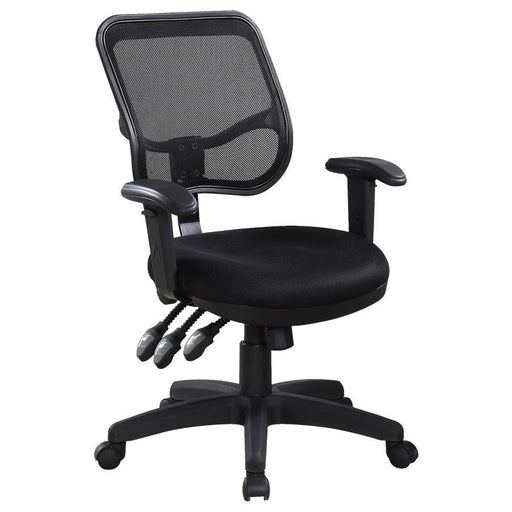 Rollo - Upholstered Adjustable Ergonomic Office Chair - Black - JaxCo Furniture