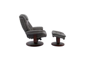 Monarch - Manual Reclining Swivel Chair and Ottoman - JaxCo Furniture