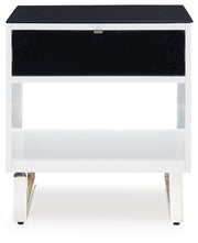 Gardoni - White / Black - Rectangular End Table - JaxCo Furniture