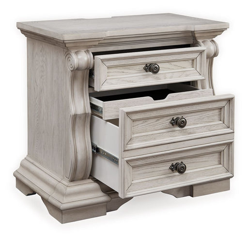 Bruchandi - Antique White - Three Drawer Night Stand - JaxCo Furniture