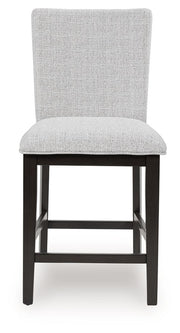 Neymorton - Dark Grayish Brown - Upholstered Barstool (Set of 2) - JaxCo Furniture