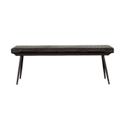 Misty - Leather Upholstered Dining Bench - Antique Espresso - JaxCo Furniture