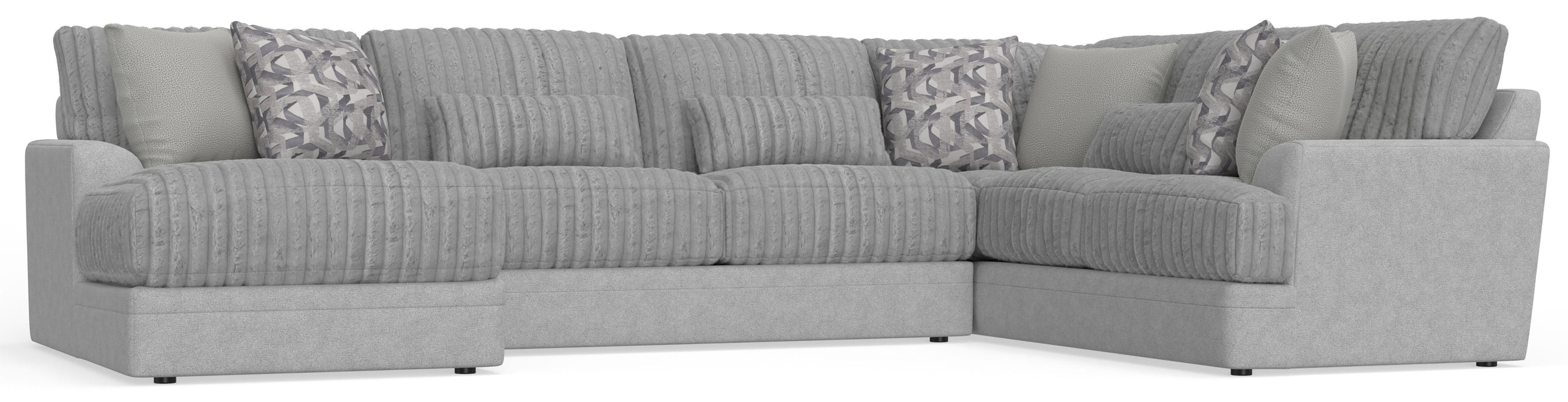 Titan - Sectional With Comfort Coil Seating And Accent Pillows - JaxCo Furniture