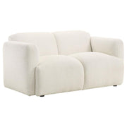 Dorset - Fabric Upholstered Round Track Arm Loveseat - JaxCo Furniture
