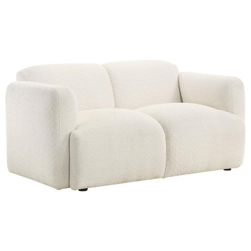 Dorset - Fabric Upholstered Round Track Arm Loveseat - JaxCo Furniture