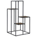 Rito - 4-Tier Multi-Display Shelf - Rustic Brown And Black - JaxCo Furniture