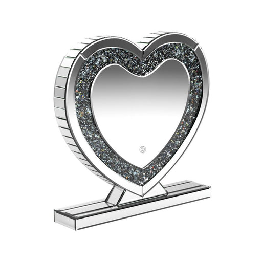 Euston - Heart Shaped Vanity Mirror - Silver - JaxCo Furniture