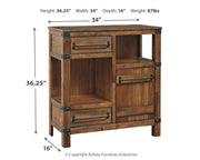 Roybeck - Light Brown / Bronze - Accent Cabinet - JaxCo Furniture