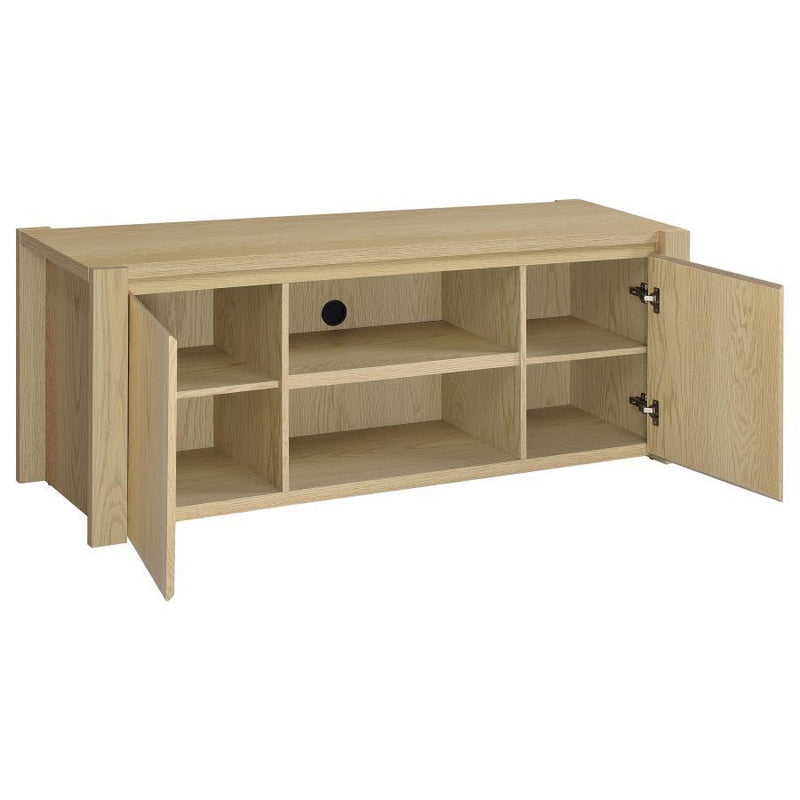 Laurelton - 60" 2-Door TV Stand Media Console - Light Oak - JaxCo Furniture