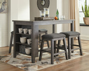 Caitbrook - Gray - Rectangular Dining Room Counter Table - JaxCo Furniture