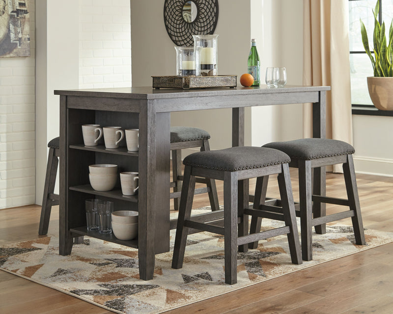 Caitbrook - Gray - Rectangular Dining Room Counter Table - JaxCo Furniture