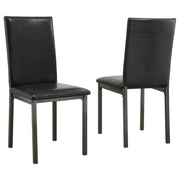 Garza - Upholstered Dining Side Chairs (Set of 2) - Black - JaxCo Furniture