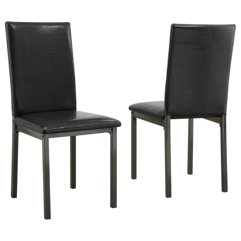 Garza - Upholstered Dining Side Chairs (Set of 2) - Black - JaxCo Furniture