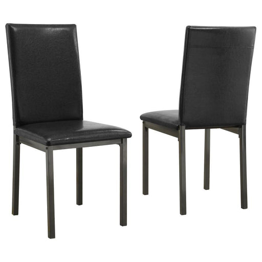 Garza - Upholstered Dining Side Chairs (Set of 2) - Black - JaxCo Furniture