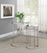 Addison - 2-Piece Round Mirror Top Nesting Tables - Silver - JaxCo Furniture