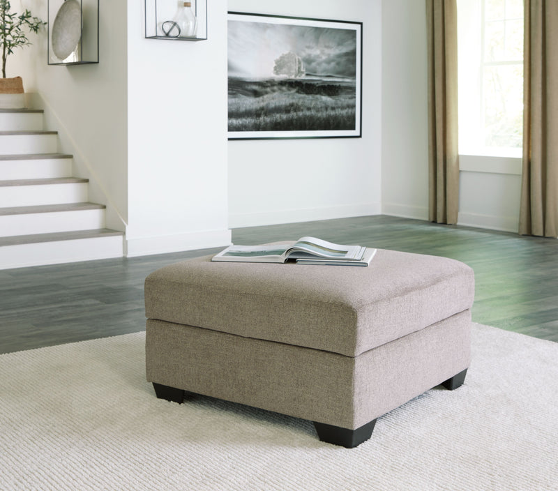 Creswell - Stone - Ottoman With Storage - JaxCo Furniture