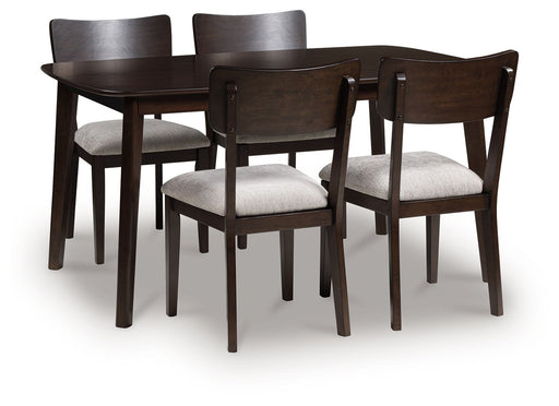 Mallenette - Merlot - Dining Room Table Set (Set of 5) - JaxCo Furniture