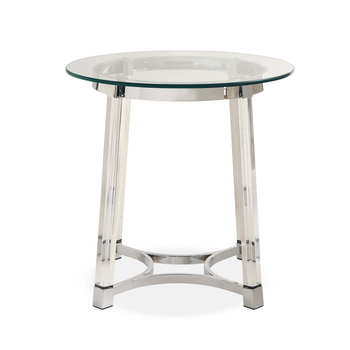 Lucinda - End Table - Chrome - 24.5" - JaxCo Furniture